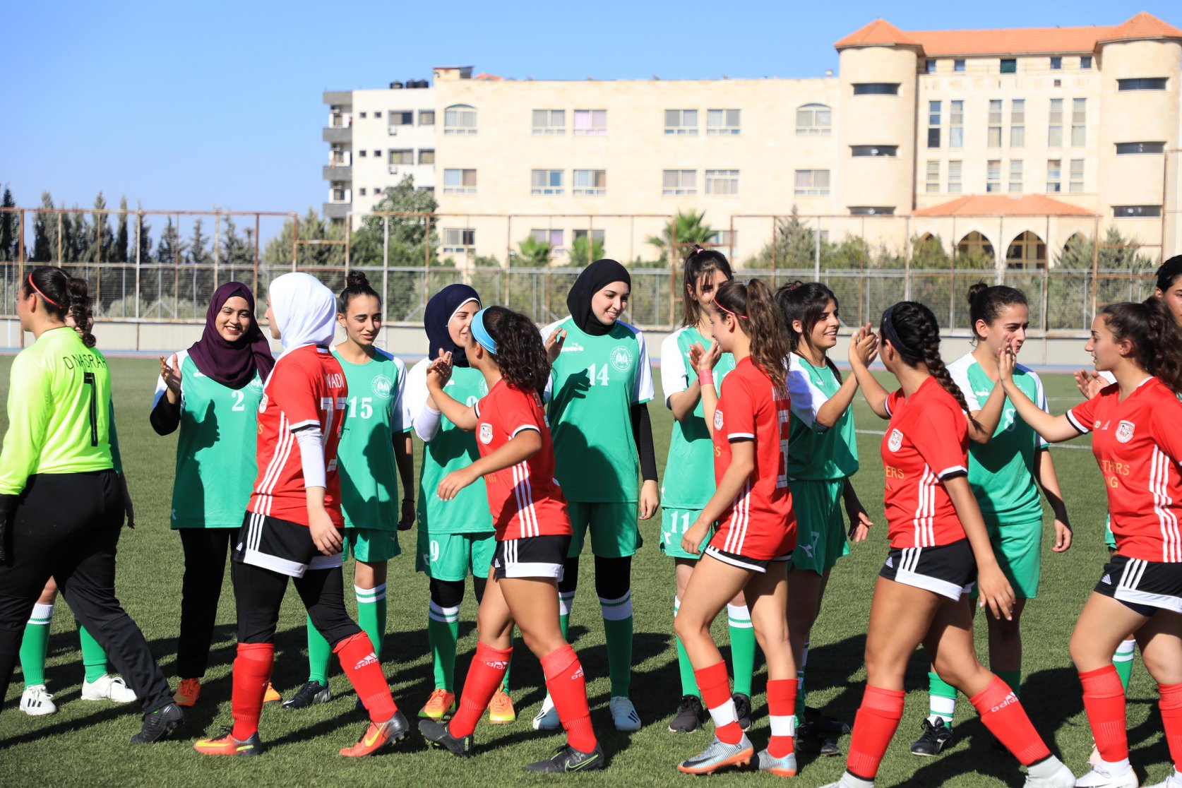 مباراة بين منتخب الجامعة ومنتخب الجالية الفلسطينية في الولايات المتحدة الامريكية