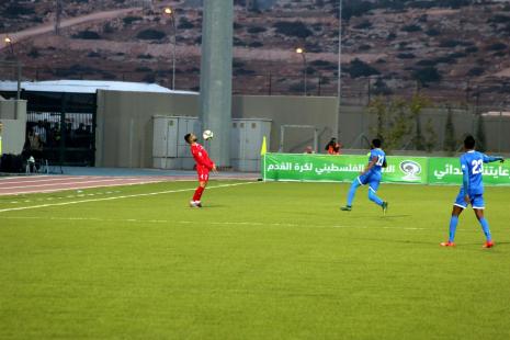 PALESTINE NATIONAL FOOTBALL TEAM AND MALDIVIAN TEAM MATCH AT THE ARAB AMERICAN UNIVERSITY INTERNATIONAL STADIUM