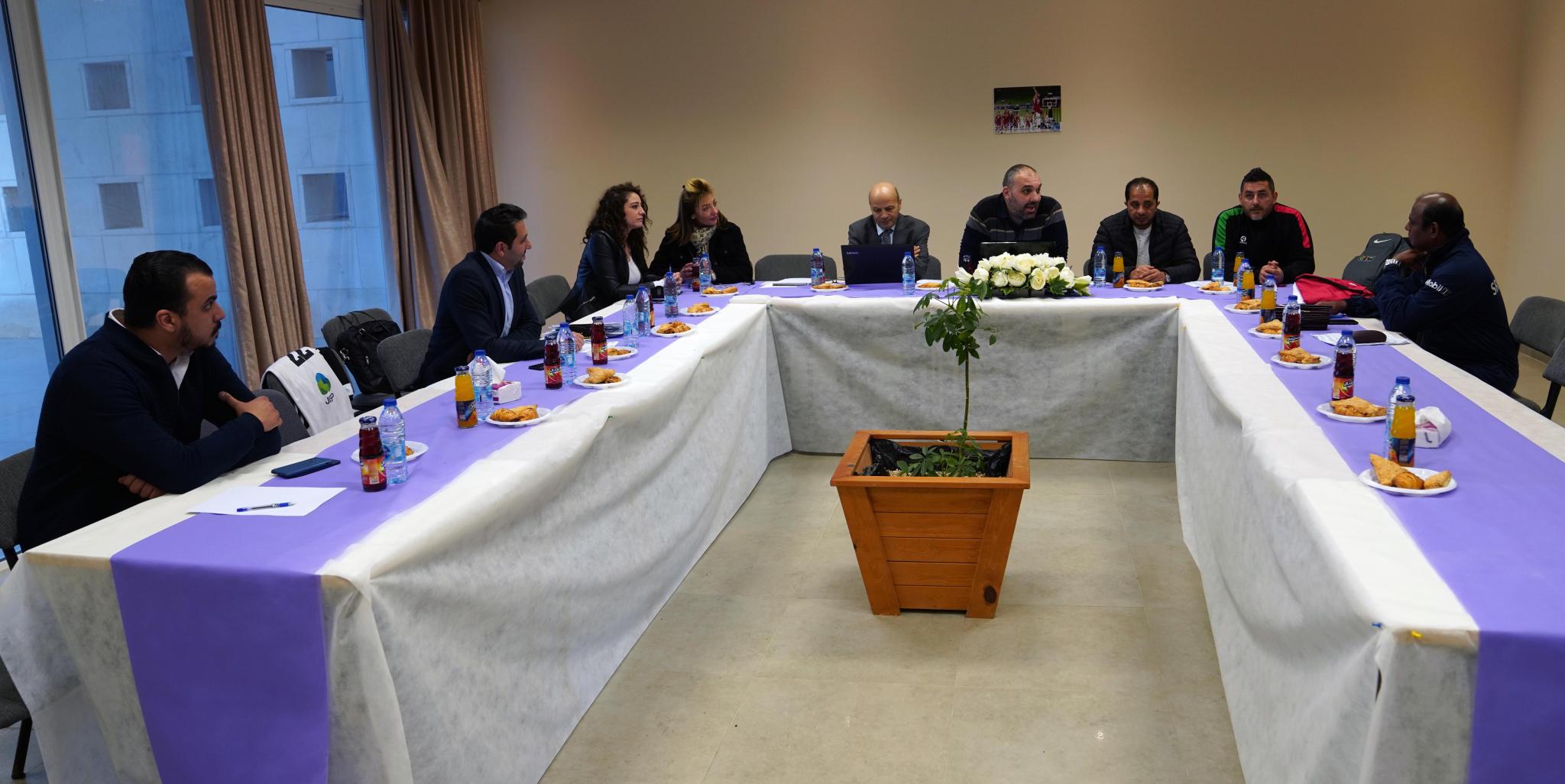 A Meeting before the International Basketball Game in AAUP