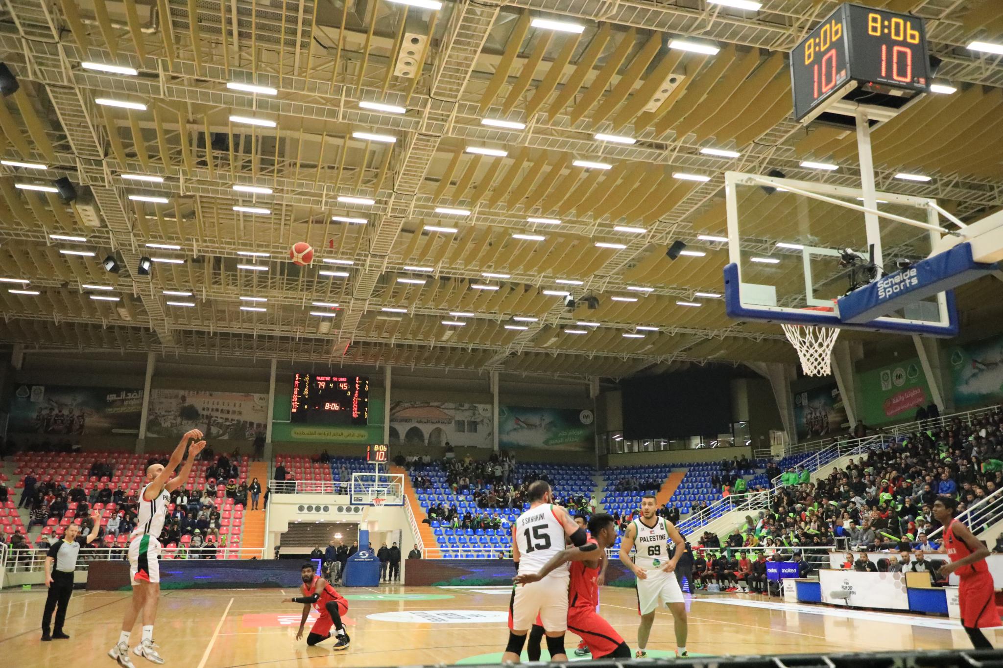 AAUP Hosted the International Basketball Game between the Palestinian Team and Sri Lanka Team among Asia Basketball Qualifiers 