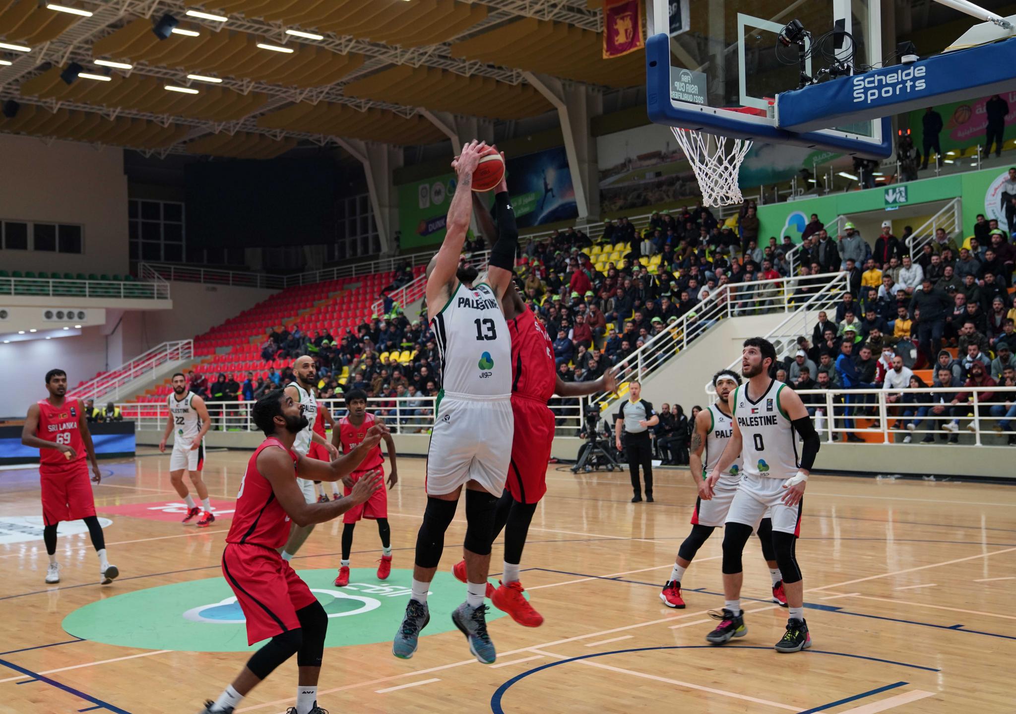 AAUP Hosted the International Basketball Game between the Palestinian Team and Sri Lanka Team among Asia Basketball Qualifiers 