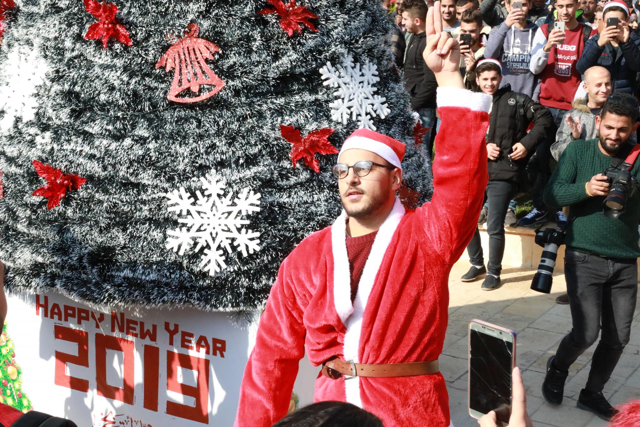 Lighting the Christmas Tree at the University