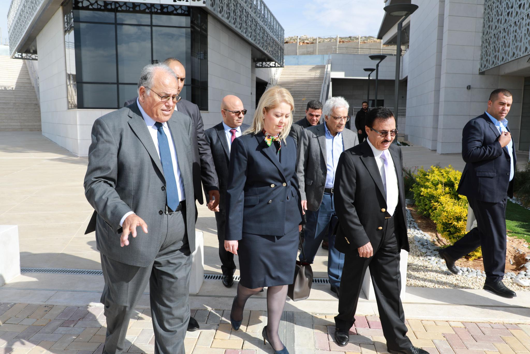 The Adviser to the Prime Minister Dr. Khayriah Rasas Visits the University Ramallah Campus