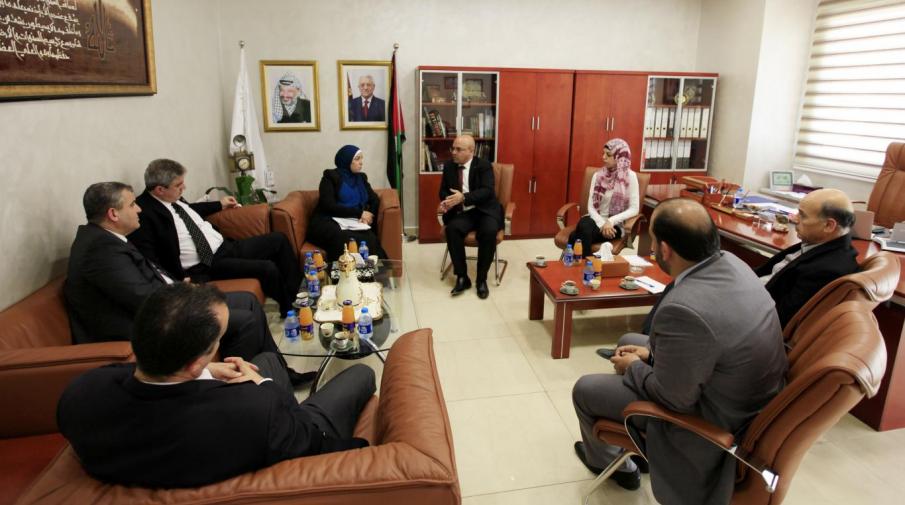 The Palestine Islamic Bank delegation university visit 