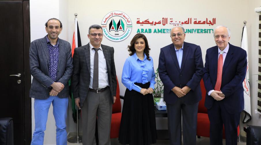 AAUP Hosts Salma Al-jamal a Broadcaster at Al-Jazeera TV News to Present a Training Course About TV News Broadcaster