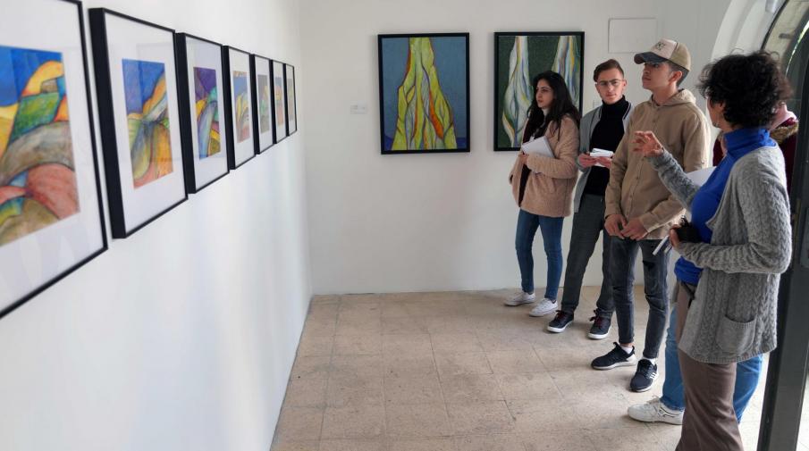 Interior Architecture Students in a Field Trip to Khalil Sakakini Cultural Center