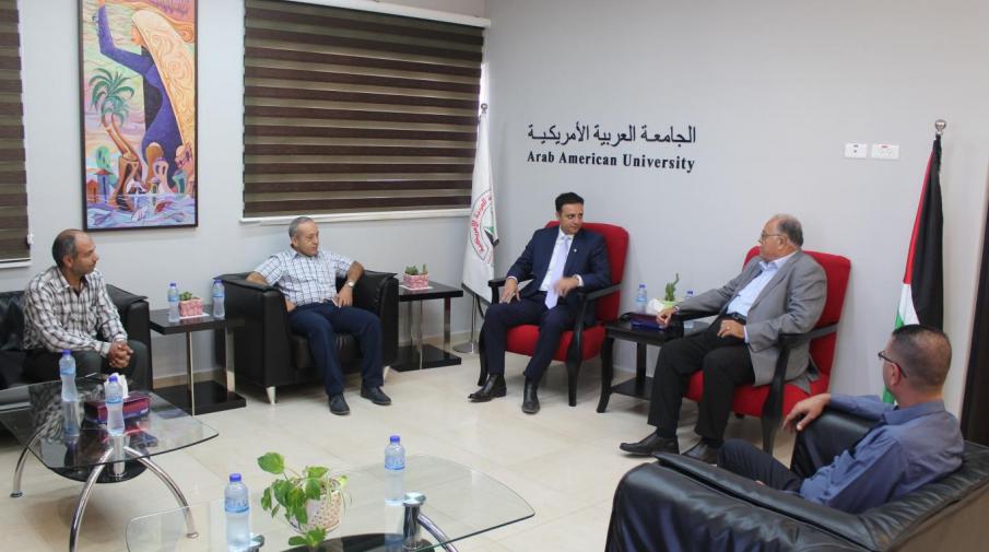 University president Prof. Dr. Ali Zeidan Abu Zuhri reception of Dr. Jamal Nazal