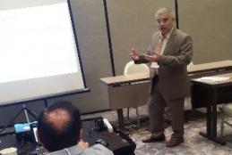 Dr. Sharif AbuKarsh presenting a paper entitled “The New Era of the Financial Technology in the Banking Sector”