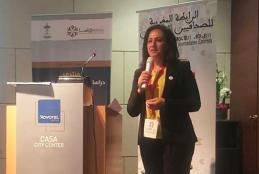 Dr. Saba’ Jarrar during her participation as Palestine’s representative in the Drassa Annual Forum for Sports Sciences