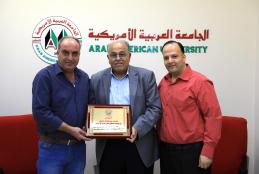 Jenin Municipality Honors AAUP President Prof. Abu Zuhri