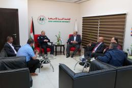 The University & the Police of Jenin Governorate discuss ways of cooperation to provide security for students and organize traffic