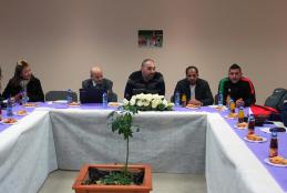 A Meeting before the International Basketball Game in AAUP