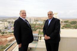 University President Prof. Dr. Ali Zeidan Abu Zuhri hosts the Head of Human Resources at Consolidated Contractors Company Mr. Suhail Sabbagh