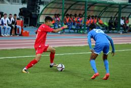 PALESTINE NATIONAL FOOTBALL TEAM AND MALDIVIAN TEAM MATCH AT THE ARAB AMERICAN UNIVERSITY INTERNATIONAL STADIUM