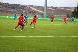 PALESTINE NATIONAL FOOTBALL TEAM AND MALDIVIAN TEAM MATCH AT THE ARAB AMERICAN UNIVERSITY INTERNATIONAL STADIUM