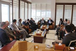 The Former Spanish Foreign Minister Moratinos and Palestine’s Ambassador in the UN Mansour