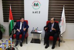 Director of the British Council in Palestine Brendan Mkhari University Visit