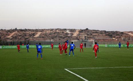 مباراة المنتخب الوطني الفلسطيني والمنتخب المالديفي على ستاد الجامعة العربية الامريكية الدولي