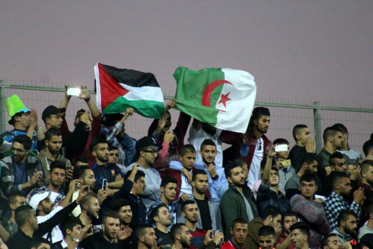 مباراة المنتخب الوطني الفلسطيني والمنتخب المالديفي على ستاد الجامعة العربية الامريكية الدولي