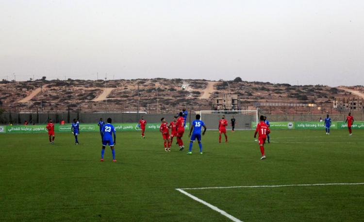 مباراة المنتخب الوطني الفلسطيني والمنتخب المالديفي على ستاد الجامعة العربية الامريكية الدولي