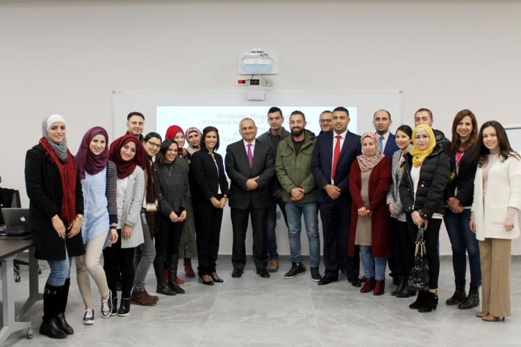 CEO OF THE PALESTINIAN TELECOMMUNICATION GROUP MR. AMMAR AL-AKER VISITS THE UNIVERSITY RAMALLAH CAMPUS 