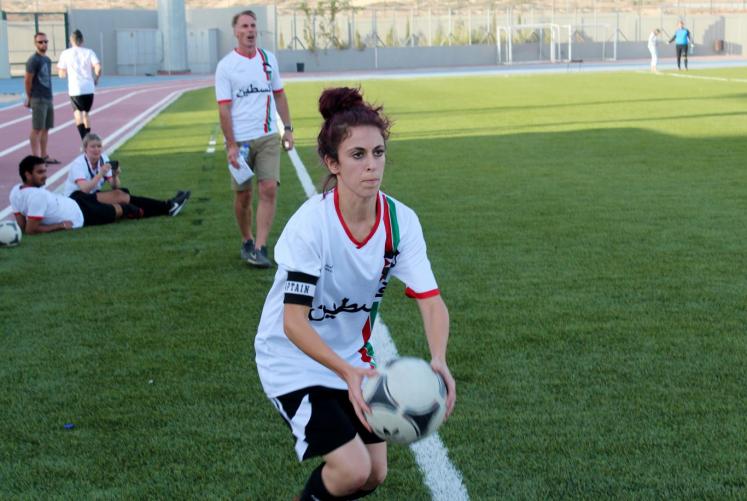 During the British Football Team Visit for Palestine