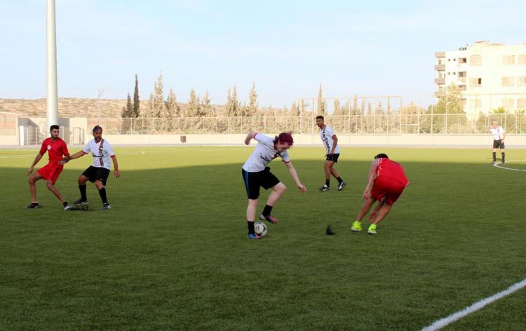 During the British Football Team Visit for Palestine