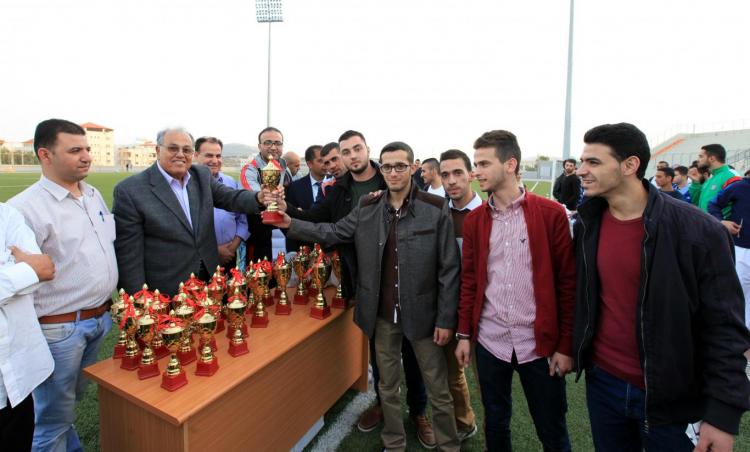 Honoring Winners in Universities Championship in Chess, Tennis and Karate