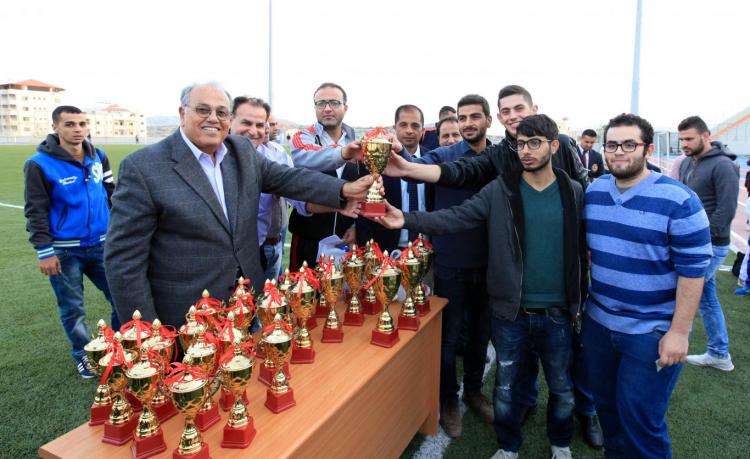 Honoring Winners in Universities Championship in Chess, Tennis and Karate